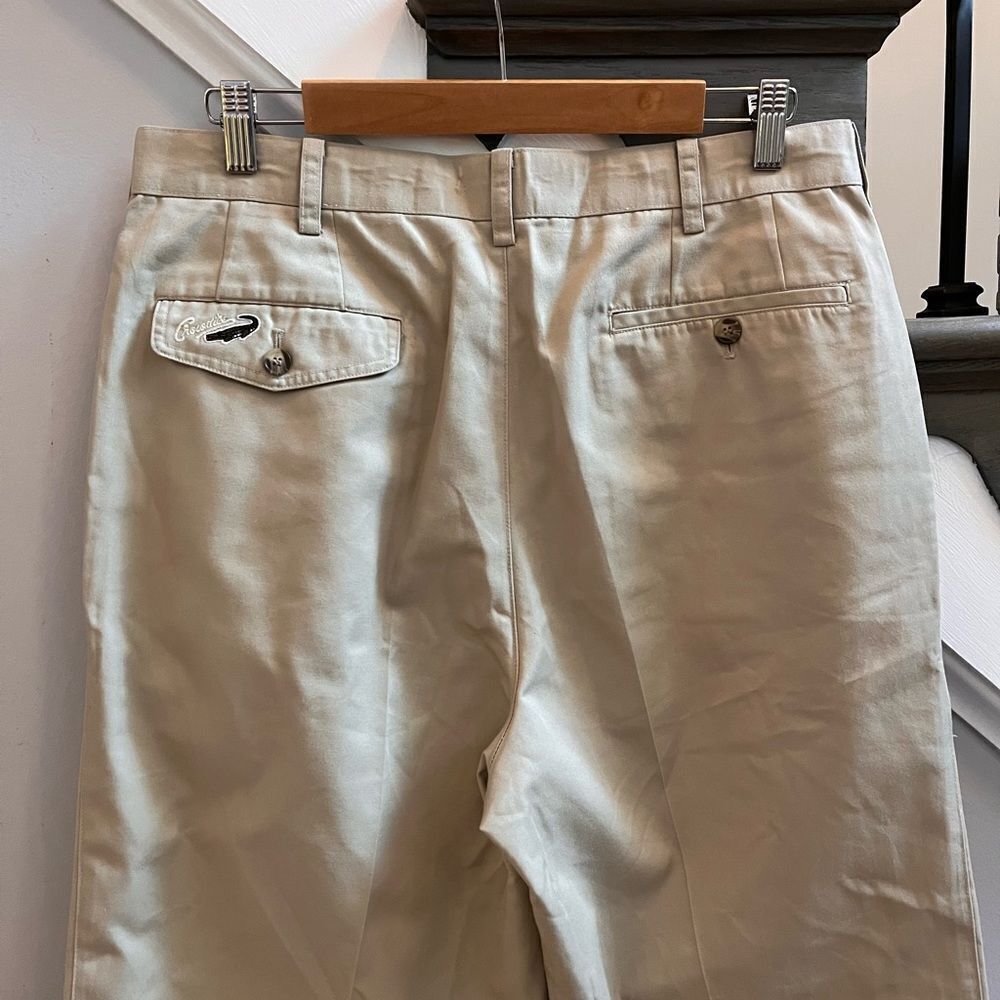 Crocodile Brand Mens Pleat Front Khaki Pants sz 34